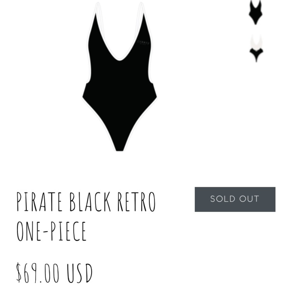 BNWOT Chooks pirate black retro one piece